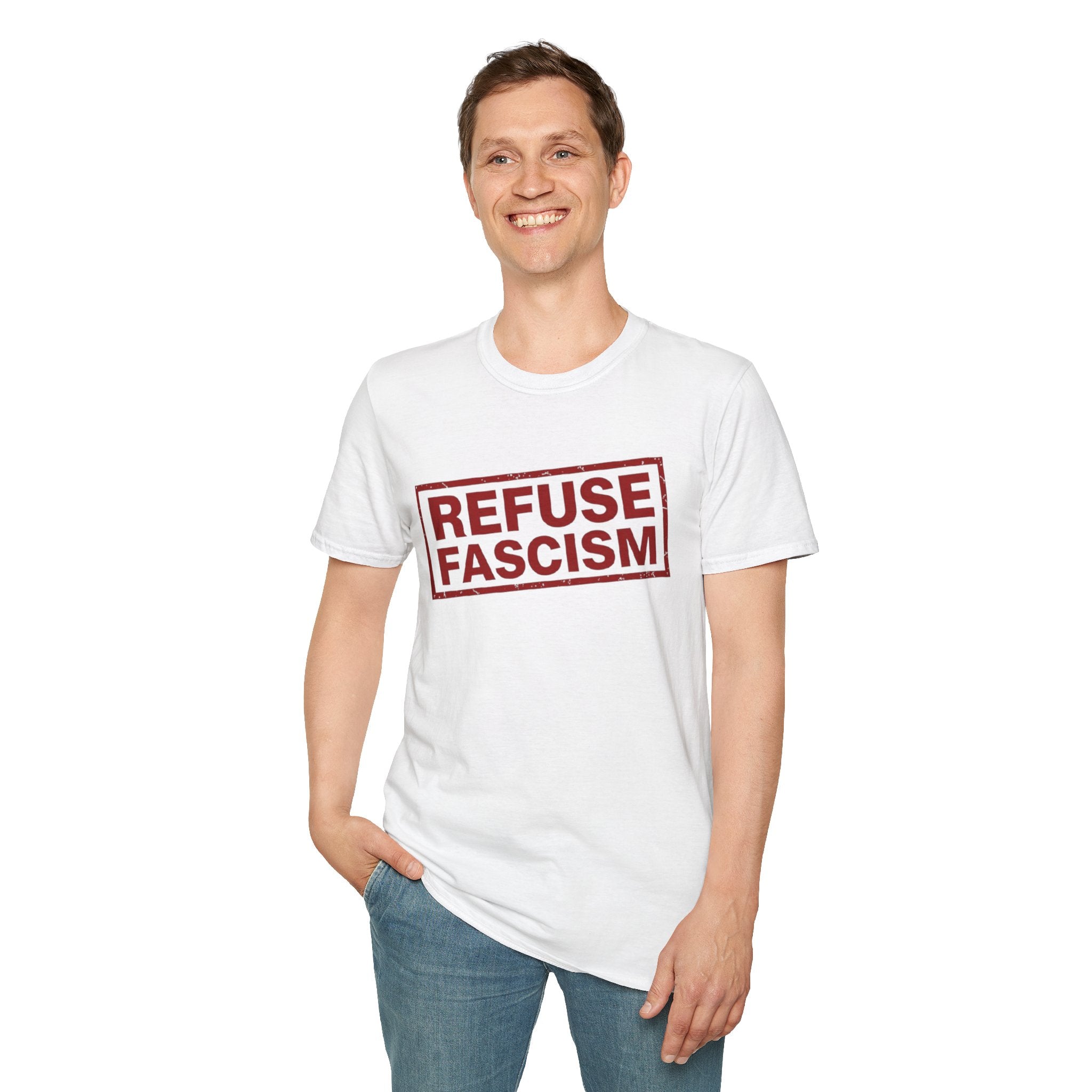 Refuse Fascism Tee — Political Protest Graphic T-Shirt