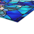 Vibrant Stained Glass Cutting Board - Colorful Kitchen Decor & Gift
