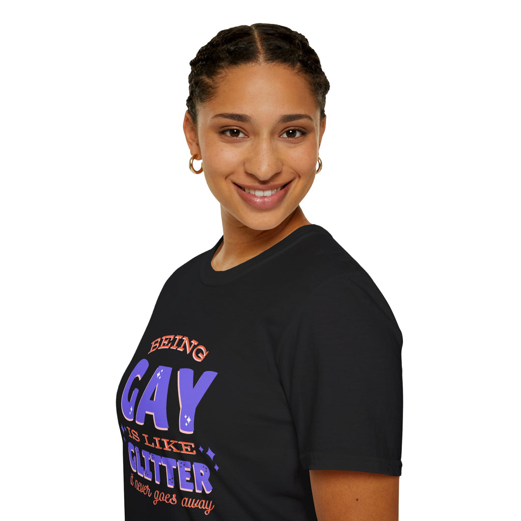 Being Gay Is Like Glitter Pride Tree Las Vegas T-Shirt