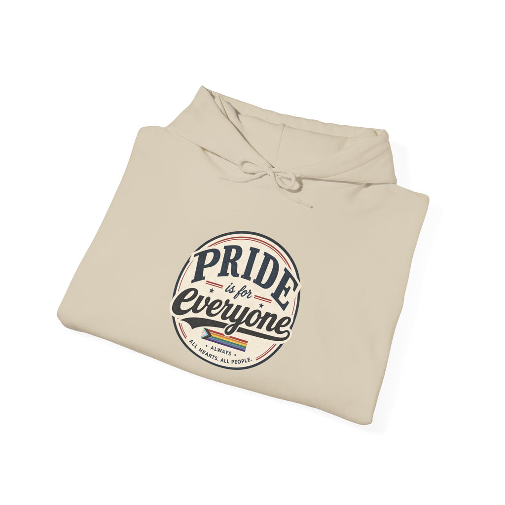 Pride Is For Everyone Pullover Hoodie — Vintage Graphic Inclusivity Sweatshirt