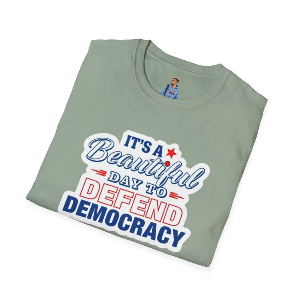 Defend Democracy Unisex Softstyle T-Shirt - Perfect for Activism and Everyday Wear