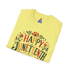 Juneteenth T-Shirt — "Happy Juneteenth" Floral Celebration Tee