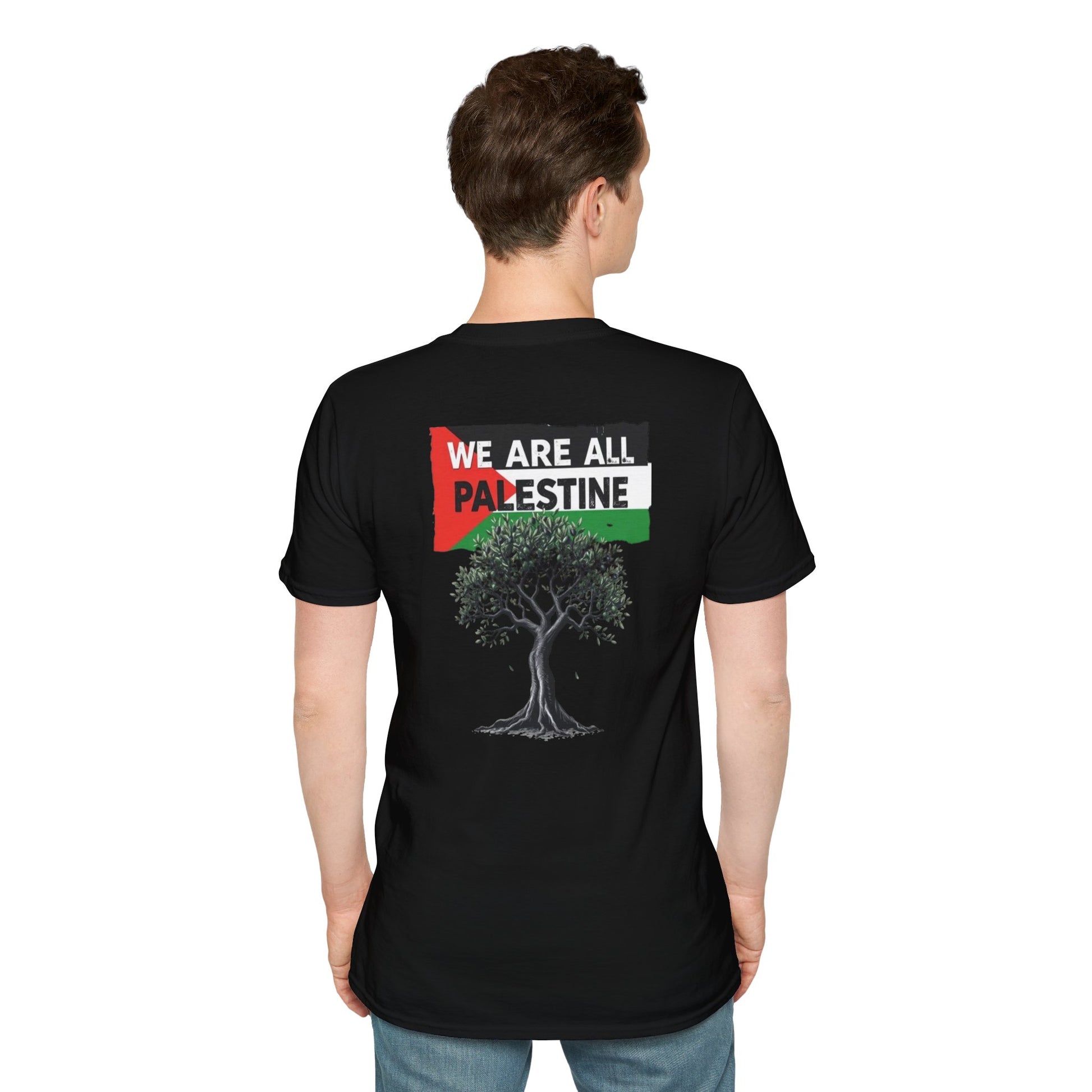 Unisex Softstyle T-Shirt: Stand with Gaza & We Are All Palestine Graphic Tee