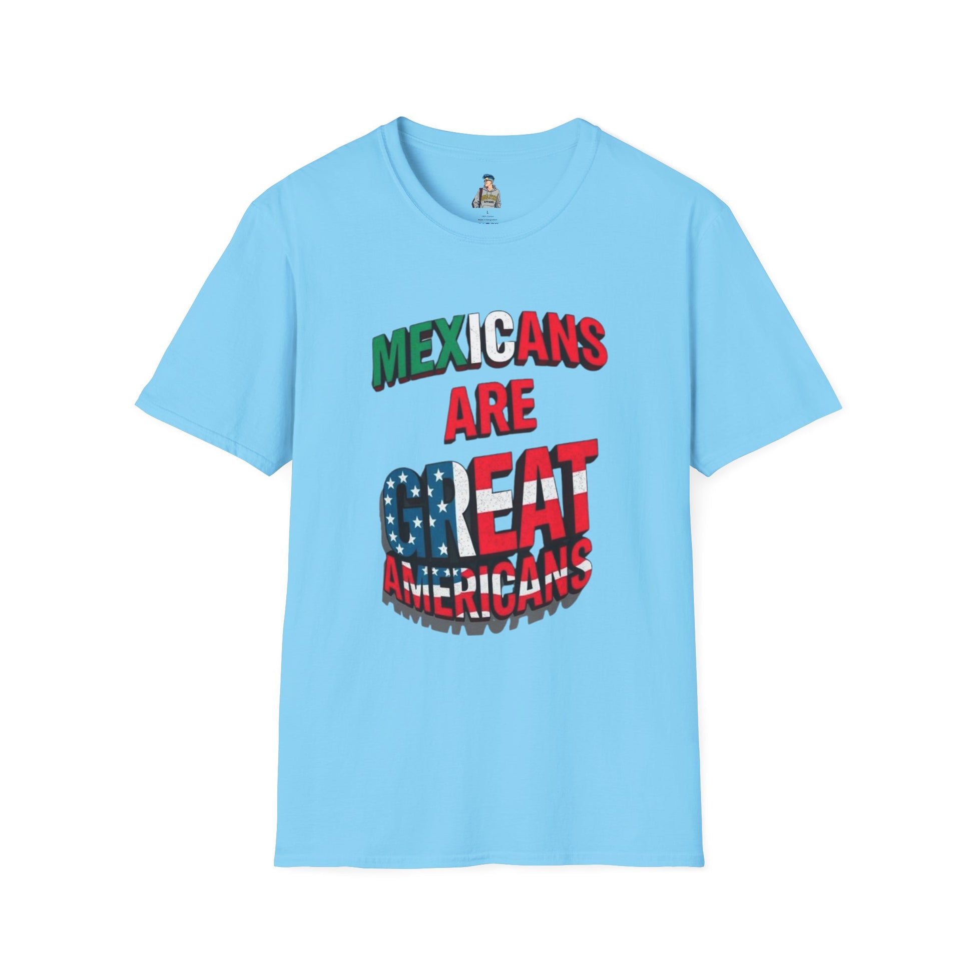 Unisex Softstyle T-Shirt - Mexicans Are Great Americans | Bilingual Pride Tee