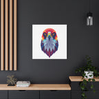 Vibrant Falcon Wall Art - Matte Stretched Canvas, Colorful Bird Decor