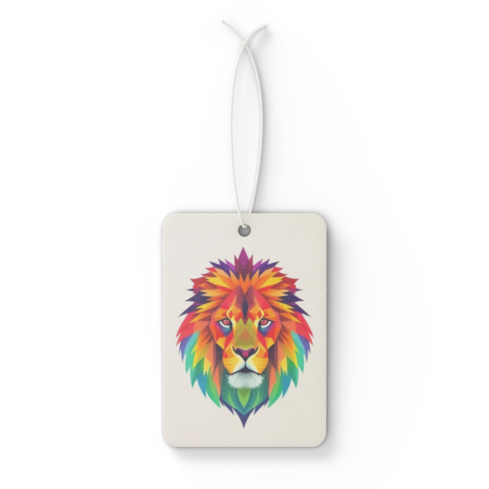 Rainbow Fractal Lion - Car Air Freshener - Eclectic and Aromatic