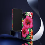 Tropical Hibiscus Phone Case for iPhone — Floral Tough Protective Cover