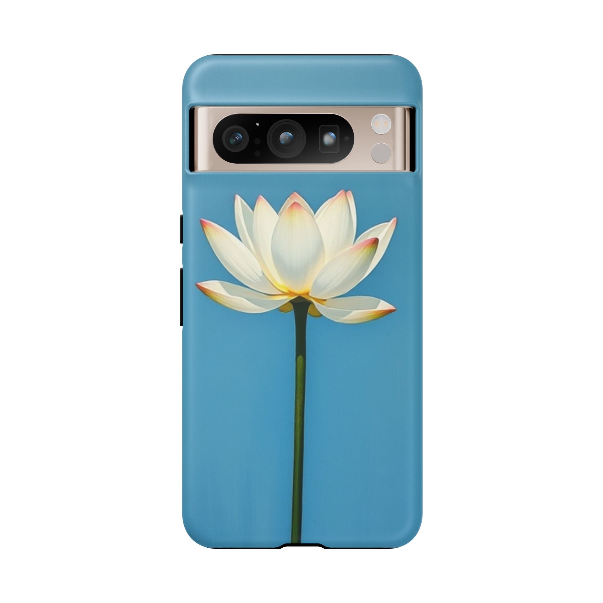 Open White Peace Lily Design Tough Case For Android & iPhone
