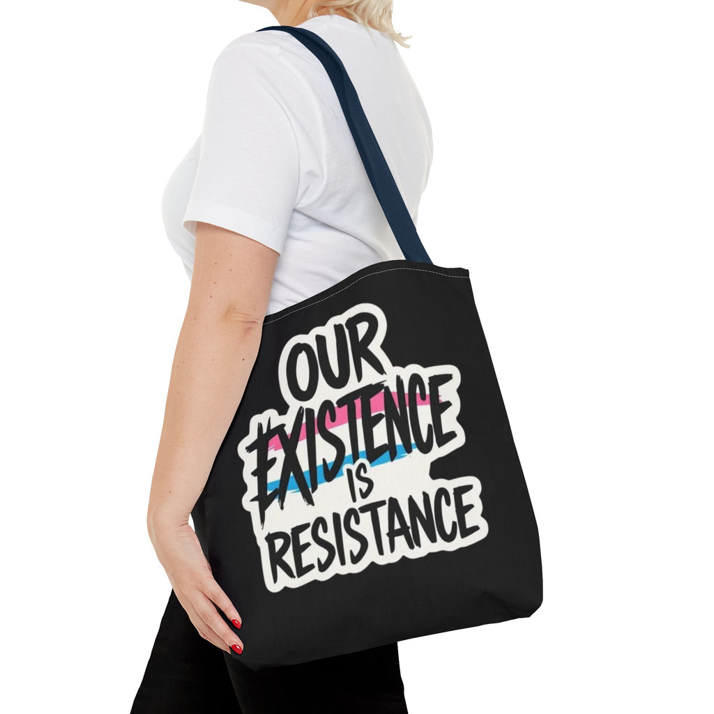Our Existence Is Resistance Trans Protest Tote Bag