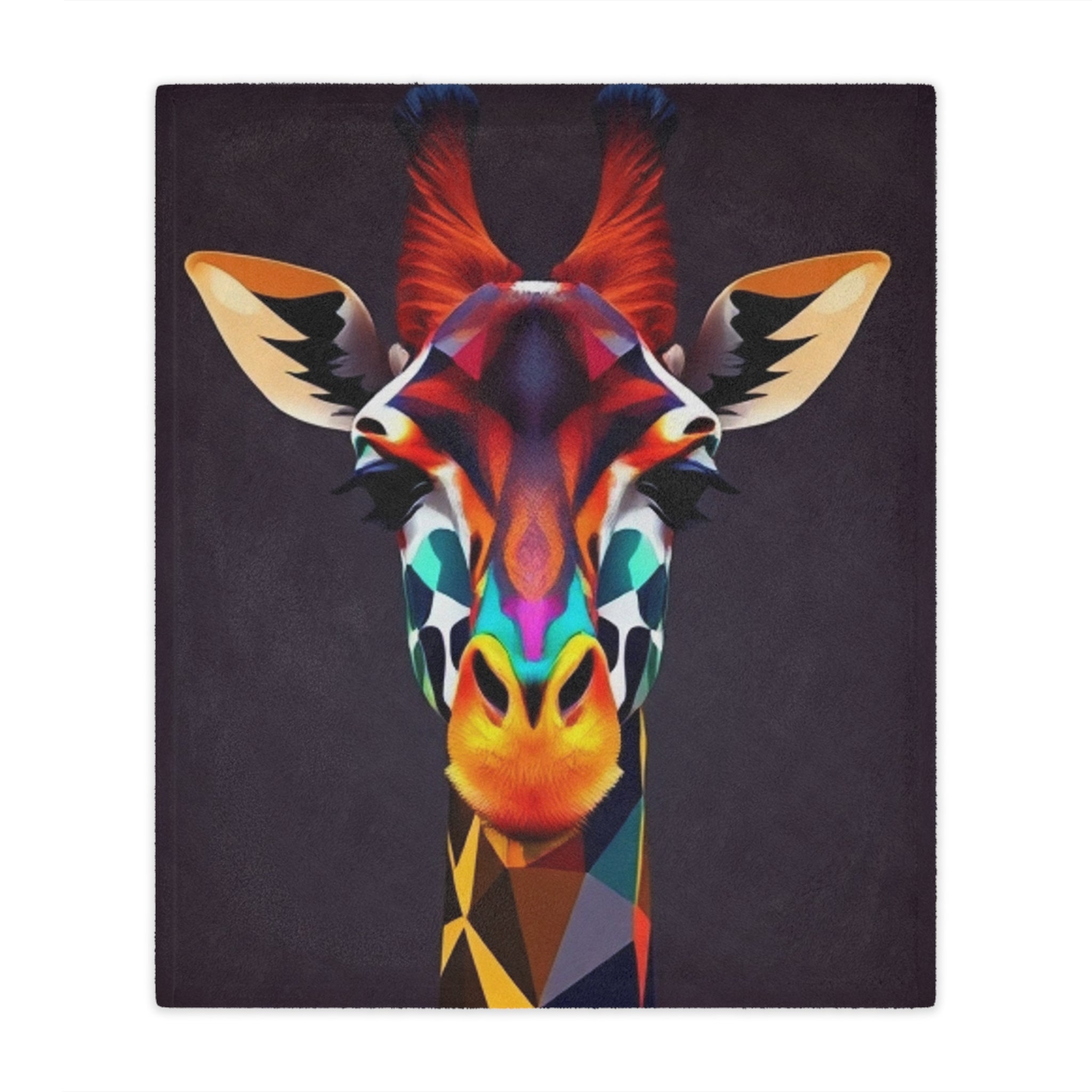 Colorful Giraffe Microfiber Blanket