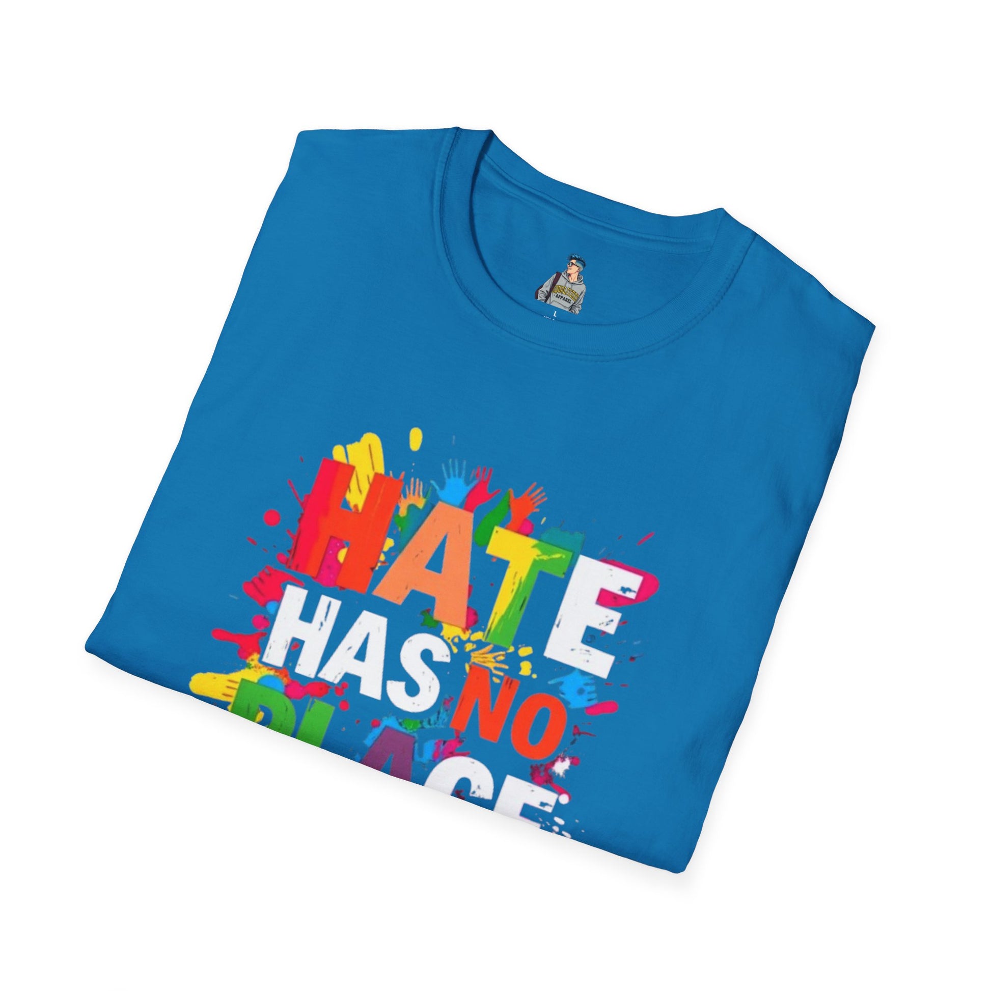 Unisex Softstyle T-Shirt - Hate Has No Place Colorful Graphic Tee