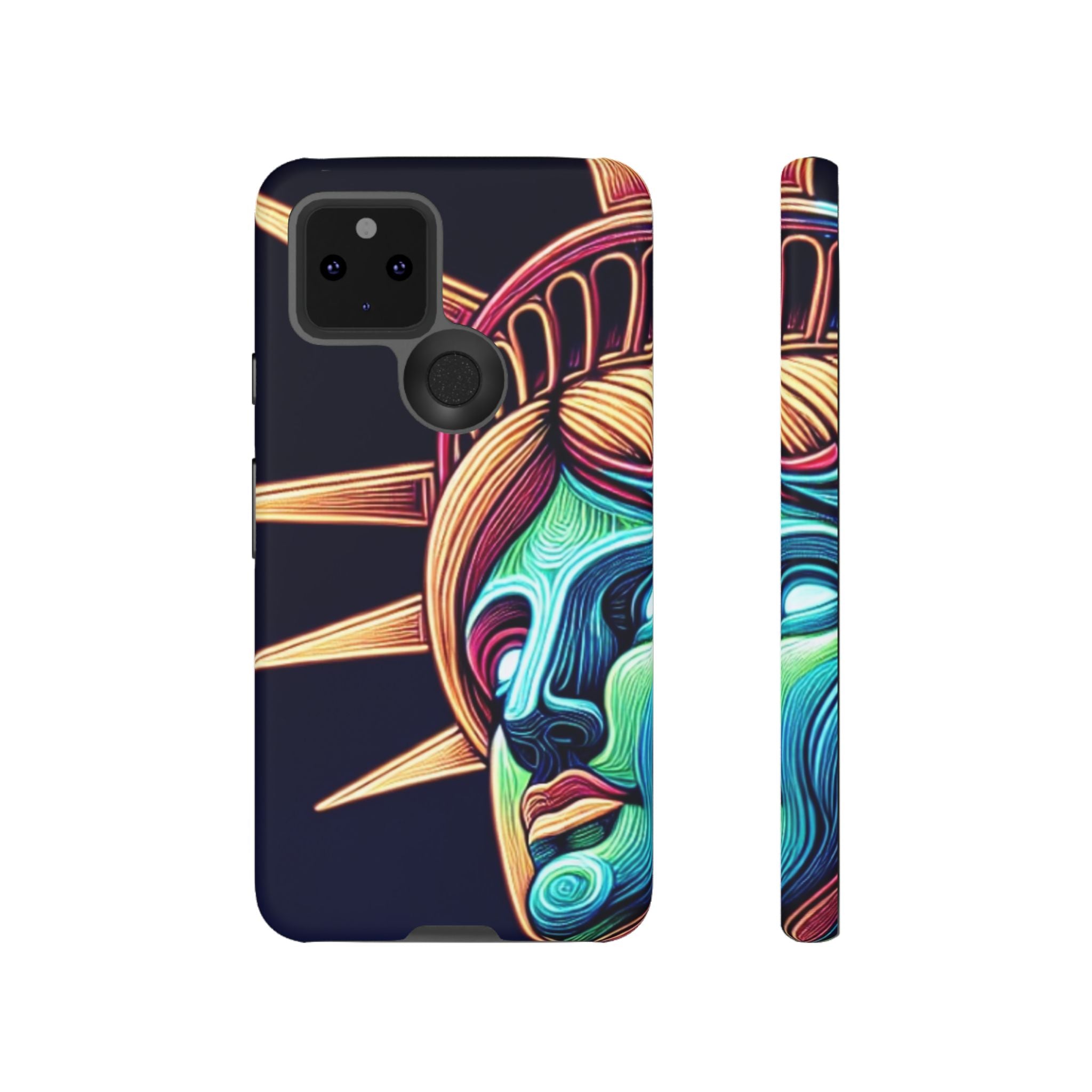 Statue of Liberty Neon Glowing Art Tough Case for Android & iPhone