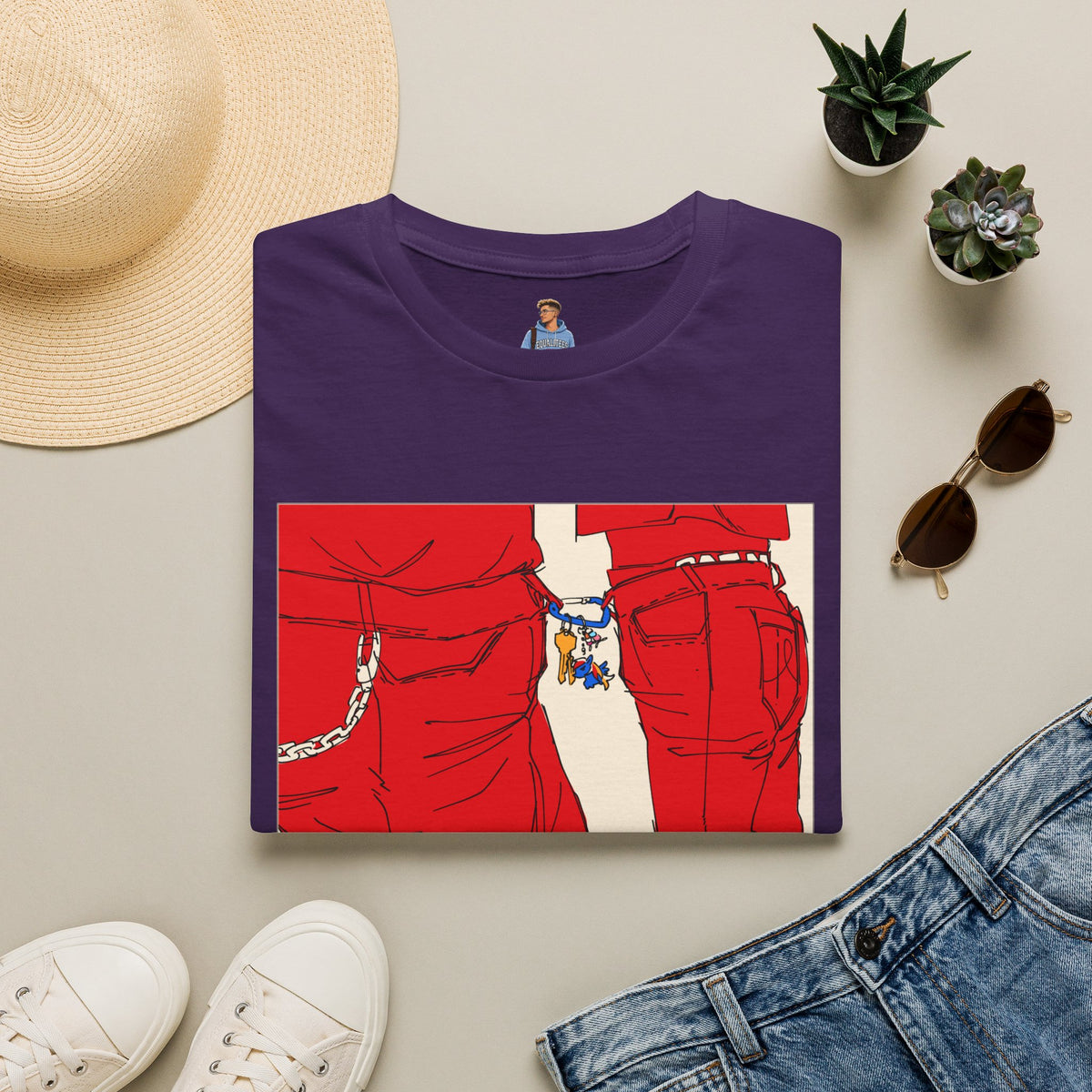 Red Jeans by Audrey Pride Tree Las Vegas T-Shirt
