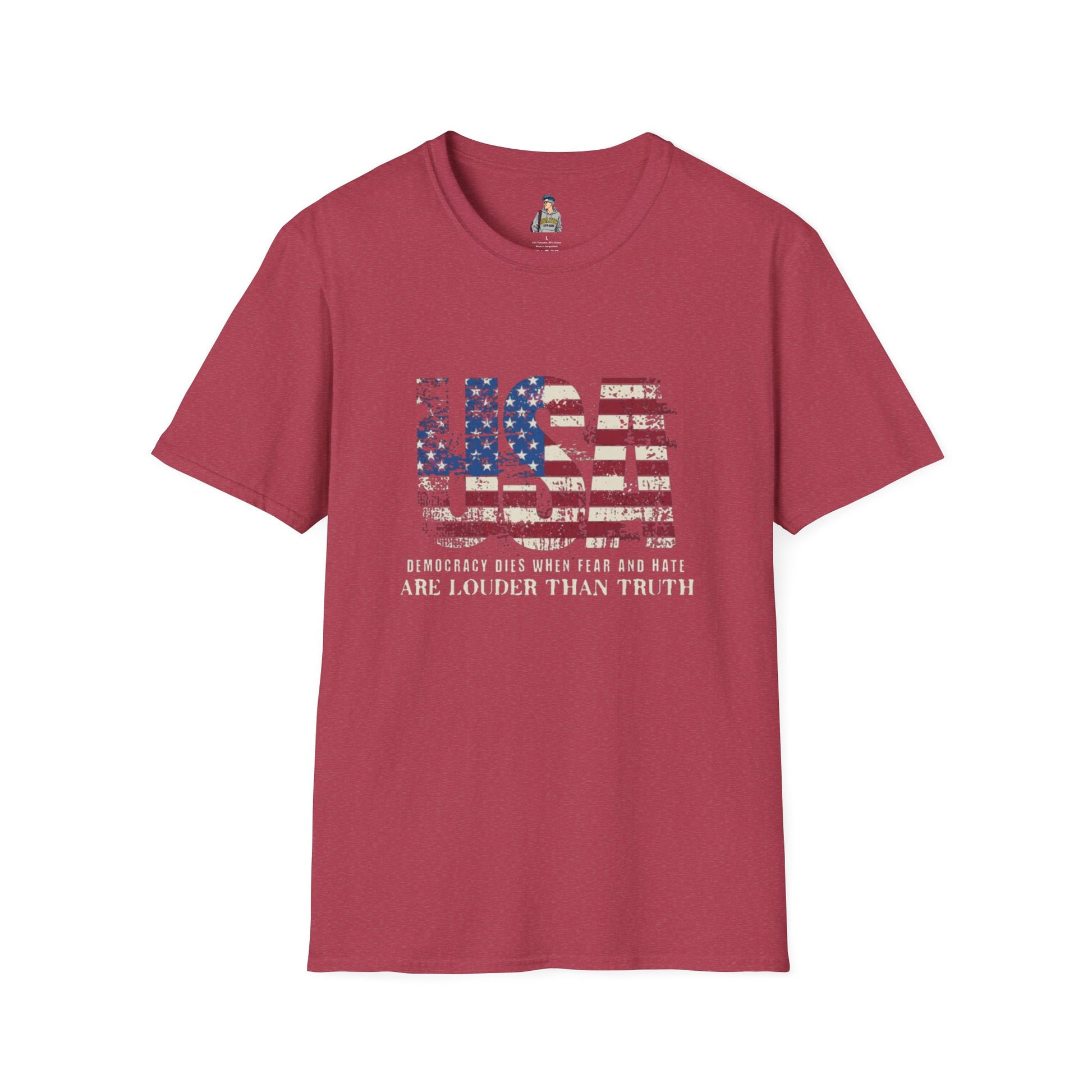 USA Democracy Statement Unisex Softstyle T-Shirt