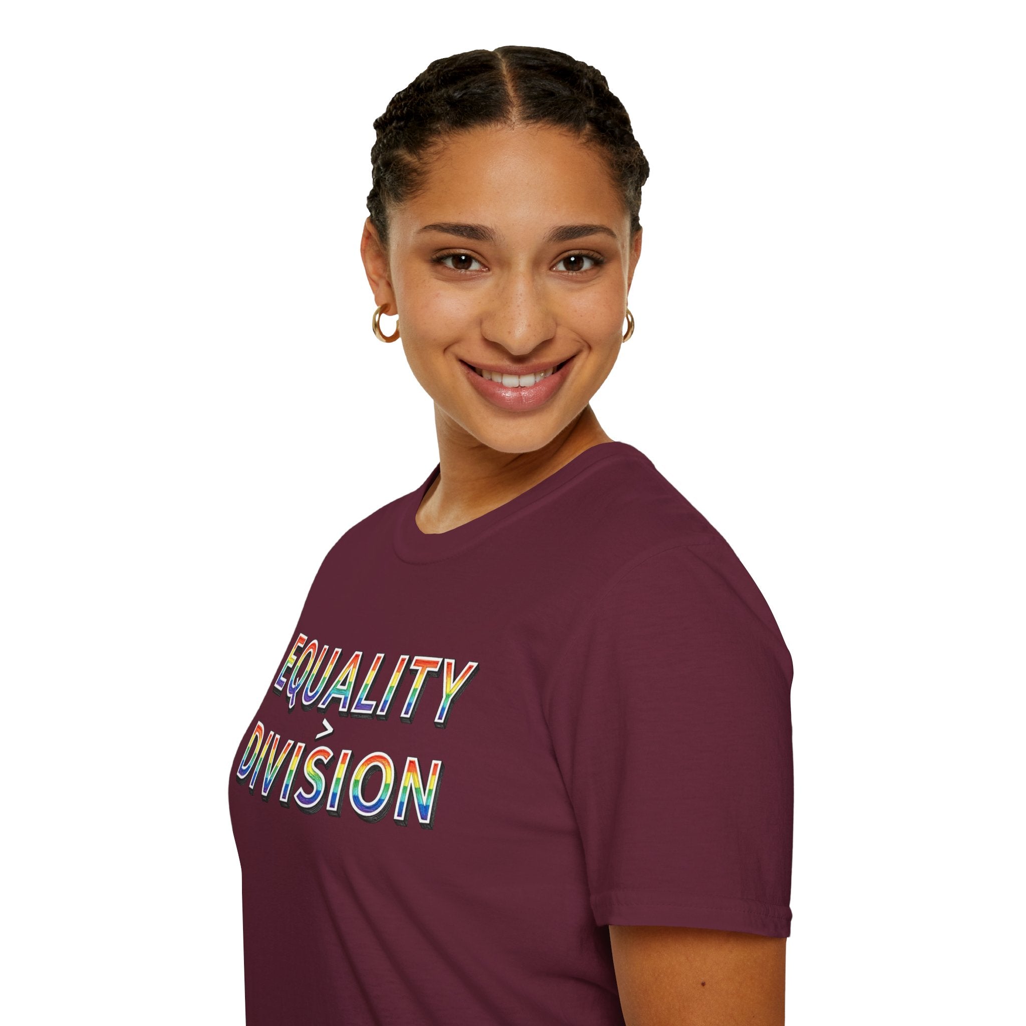 Equality is Greater Than Division T-Shirt — Rainbow Pride Graphic Tee