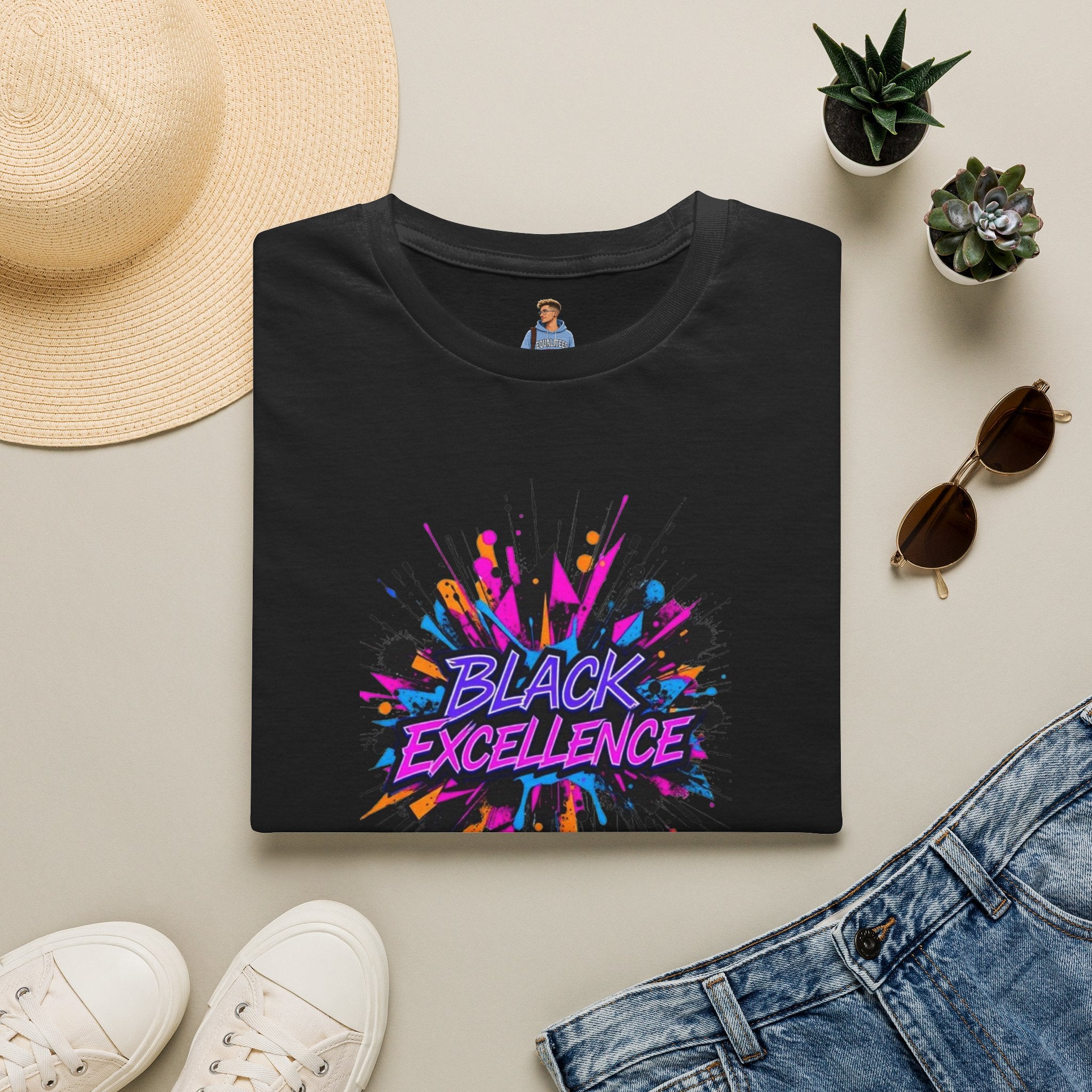 Unisex Softstyle T-Shirt - Black Excellence Graphic Tee
