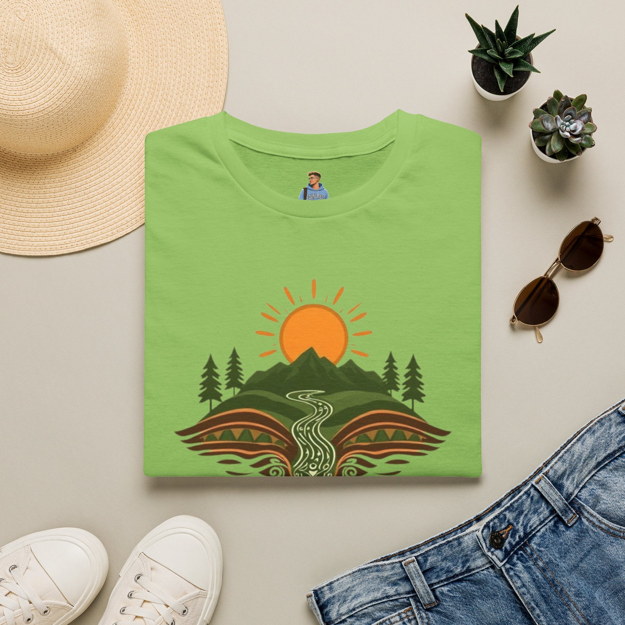 Mountain Scene Unisex Softstyle T-shirt