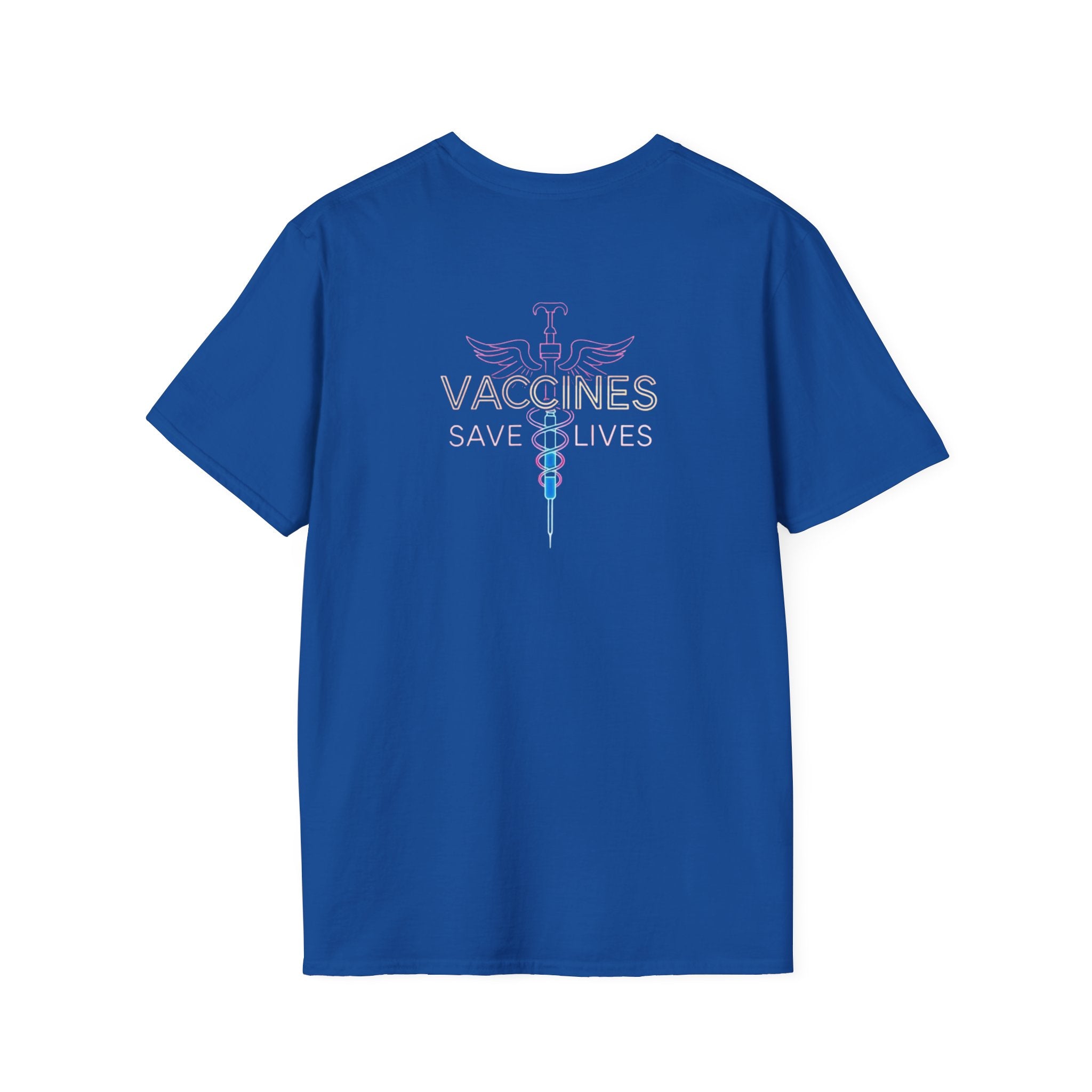 Unisex Softstyle T-Shirt - "Get Poked - Vaccines Save Lives" Statement Tee