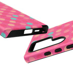 Android OR iPhone Protective Cases - Retro Polka Dots Pattern Tough Case