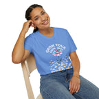 Grow Your Own Way Trans Pride Unisex T-Shirt - Floral Design for Garden Lovers