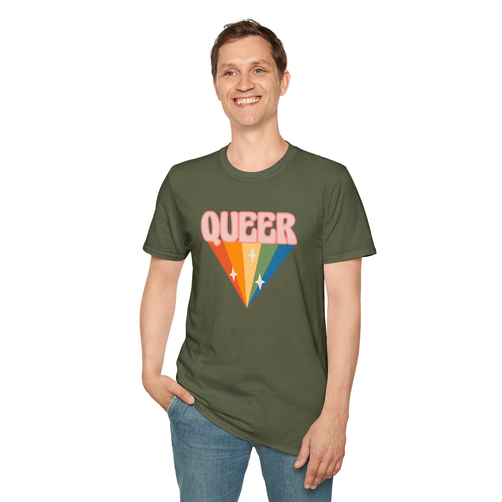 Queer Rainbow Sparkle Pride Tree Las Vegas T-Shirt