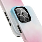 Pastel Cloud Tough Phone Case for iPhone Pink & Blue Gradient Protective Cover