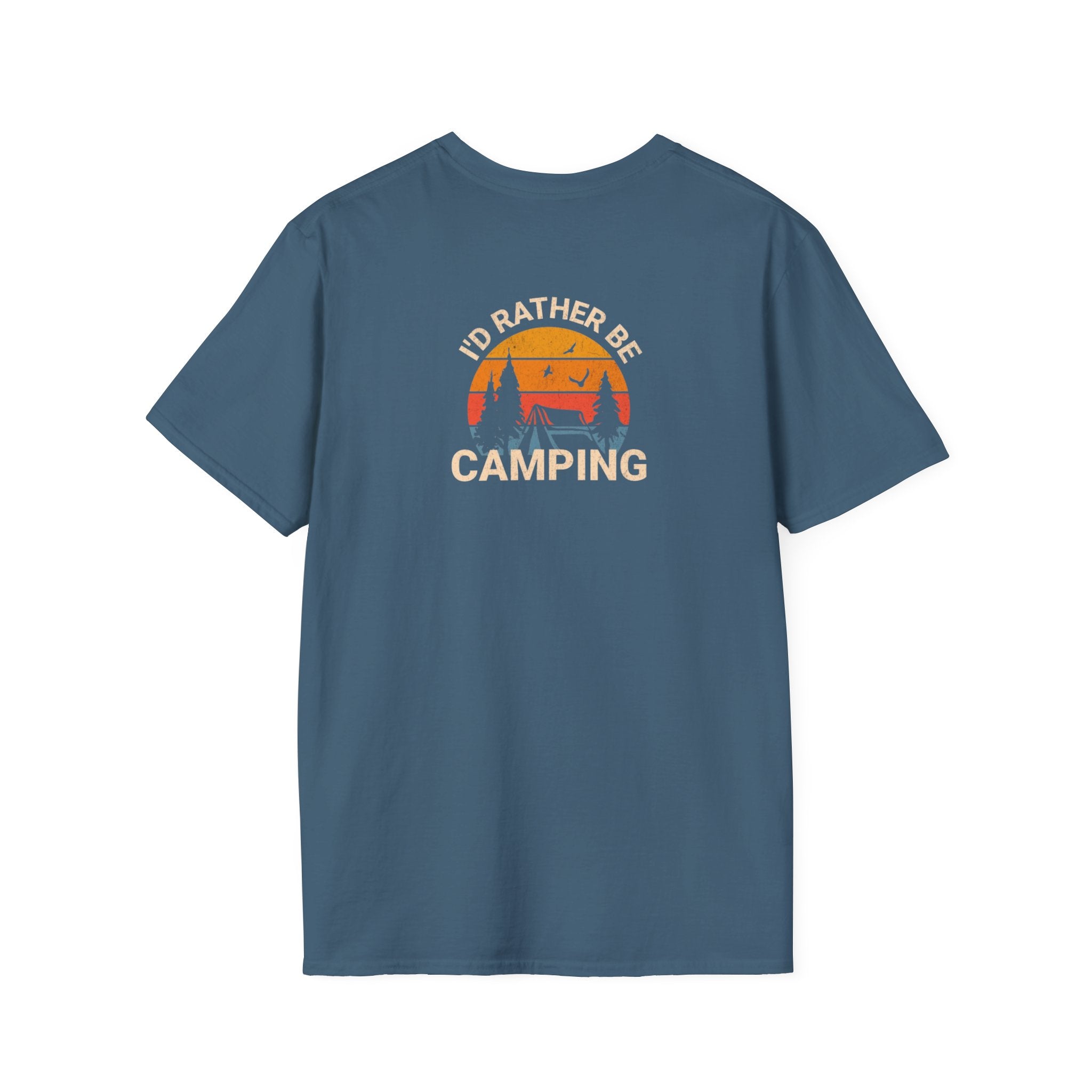 Unisex Softstyle T-Shirt - 'I'd Rather Be Camping' Adventure Tee