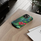 Android OR iPhone Compatible Cases - Tropical Flower & Bird Design - Unique Tough Cases