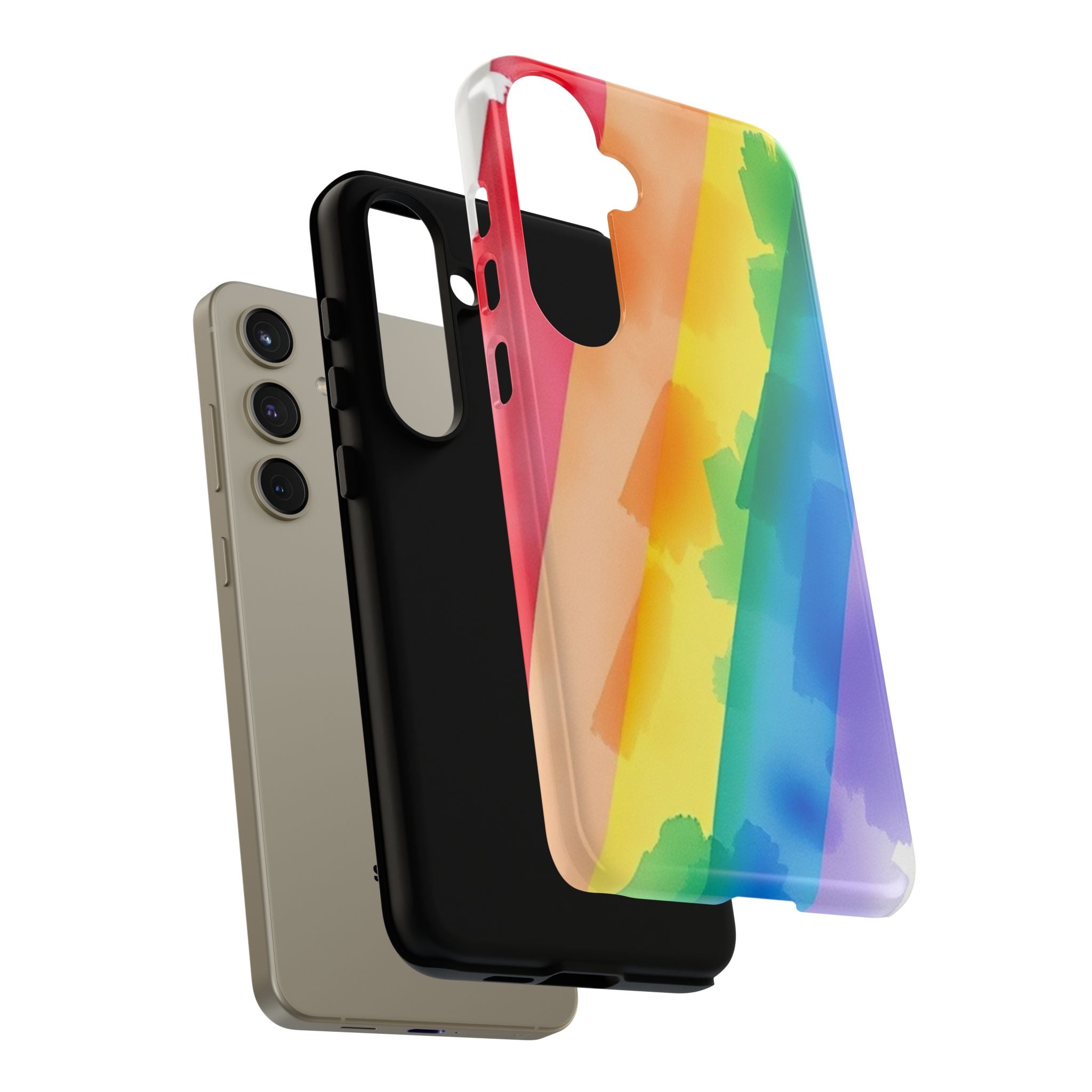 Rainbow Watercolor Art Tough Cases For Android & iPhone
