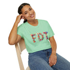 FDT Bold Floral Typography T-Shirt