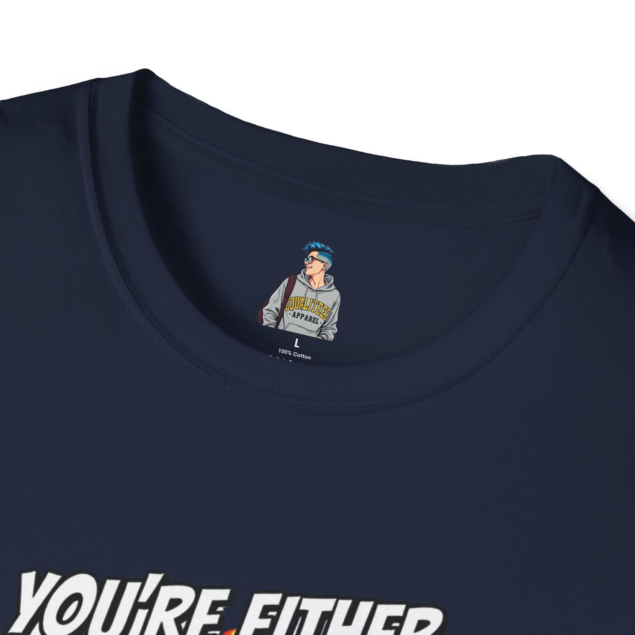 Political Statement T-Shirt — “You’re Either Anti or You’re FA.” / Back: “Patriots Don’t Stand For This Shit”