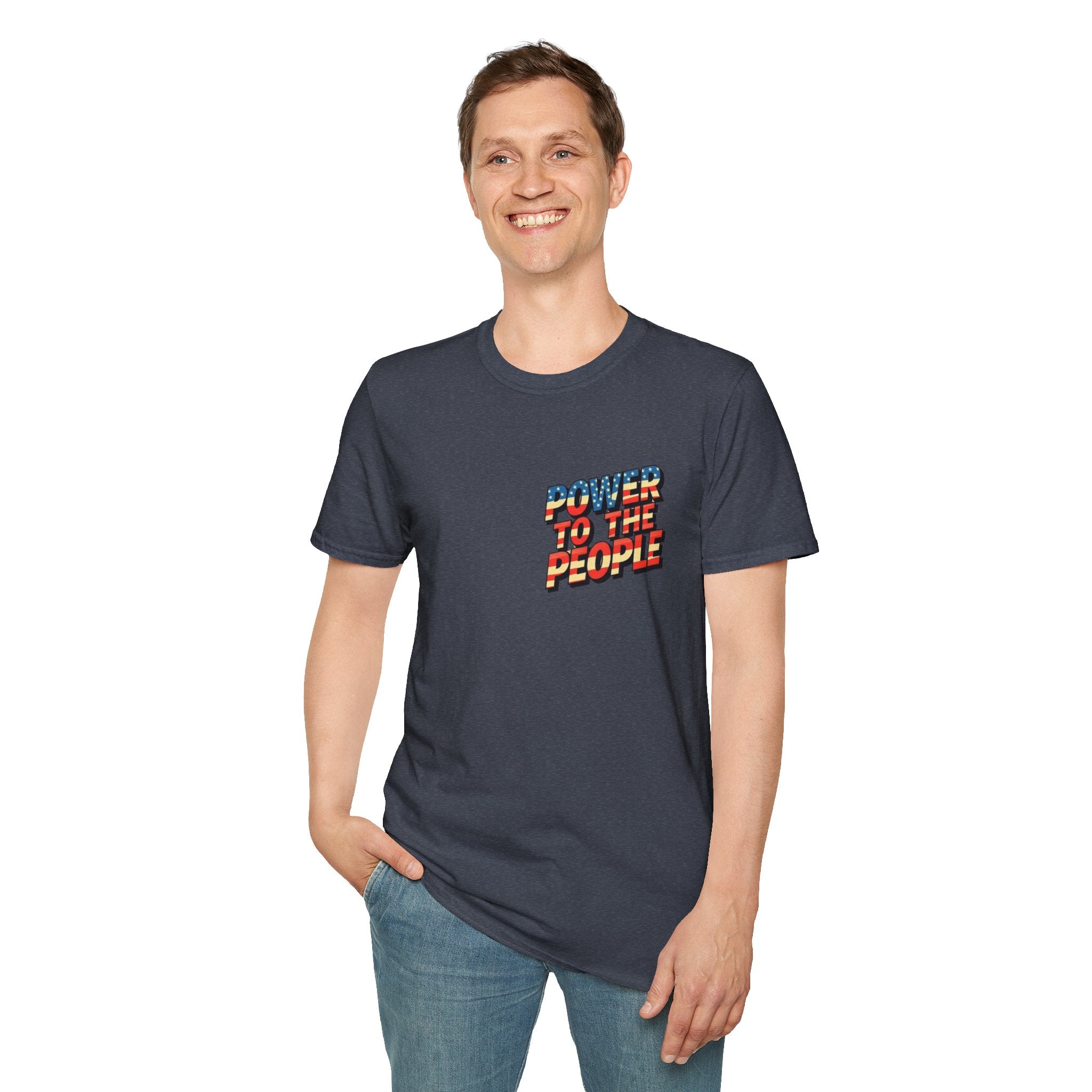 Power to the People Unisex Softstyle T-Shirt Classic Protest Tee