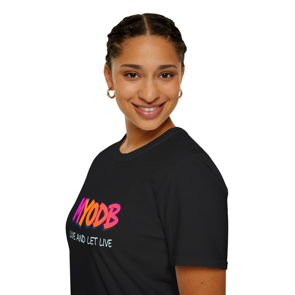 MYODB Live and Let Live T-Shirt | Unisex Softstyle Tee | Casual Streetwear