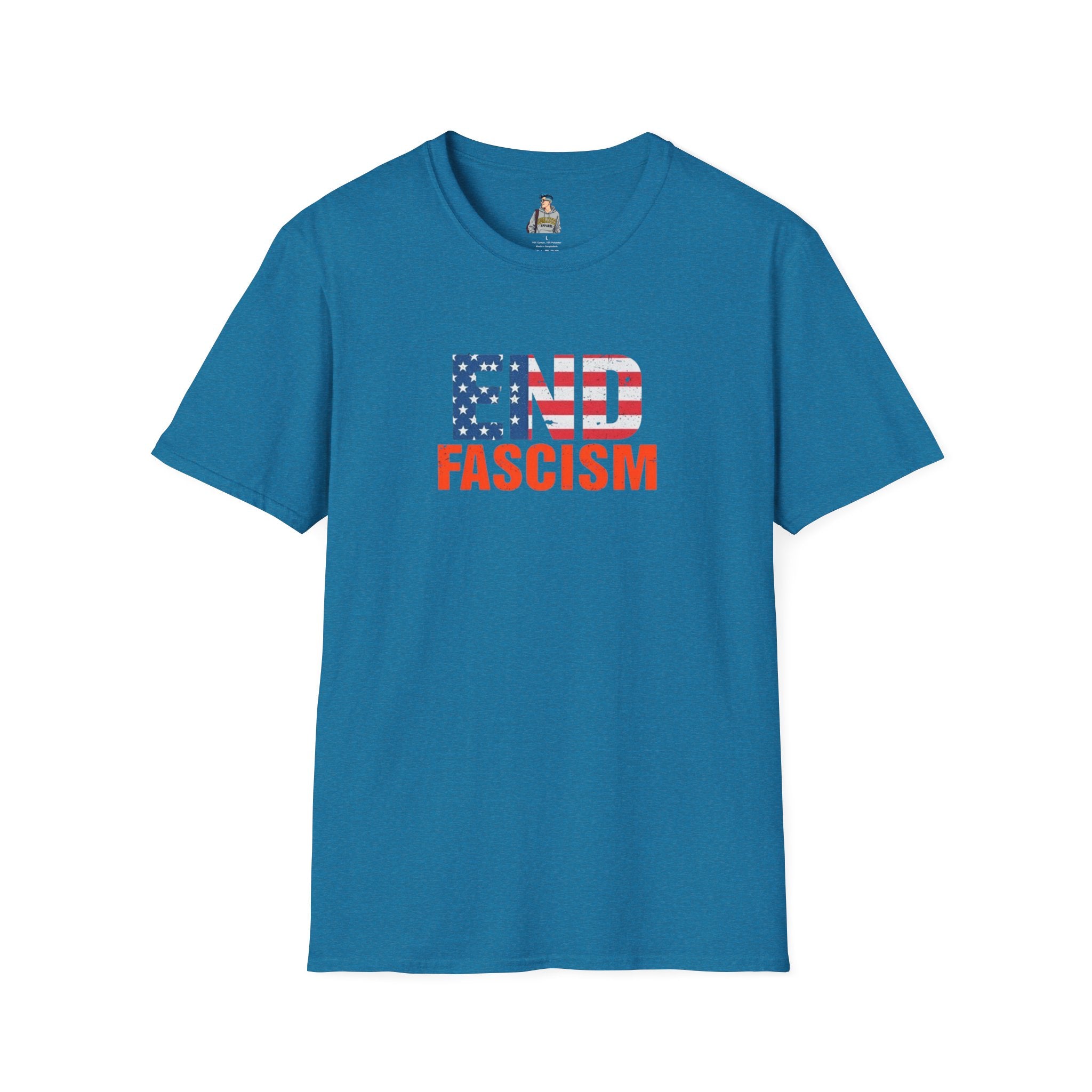 End Fascism Unisex Softstyle T-Shirt | Bold Patriotic Statement Tee