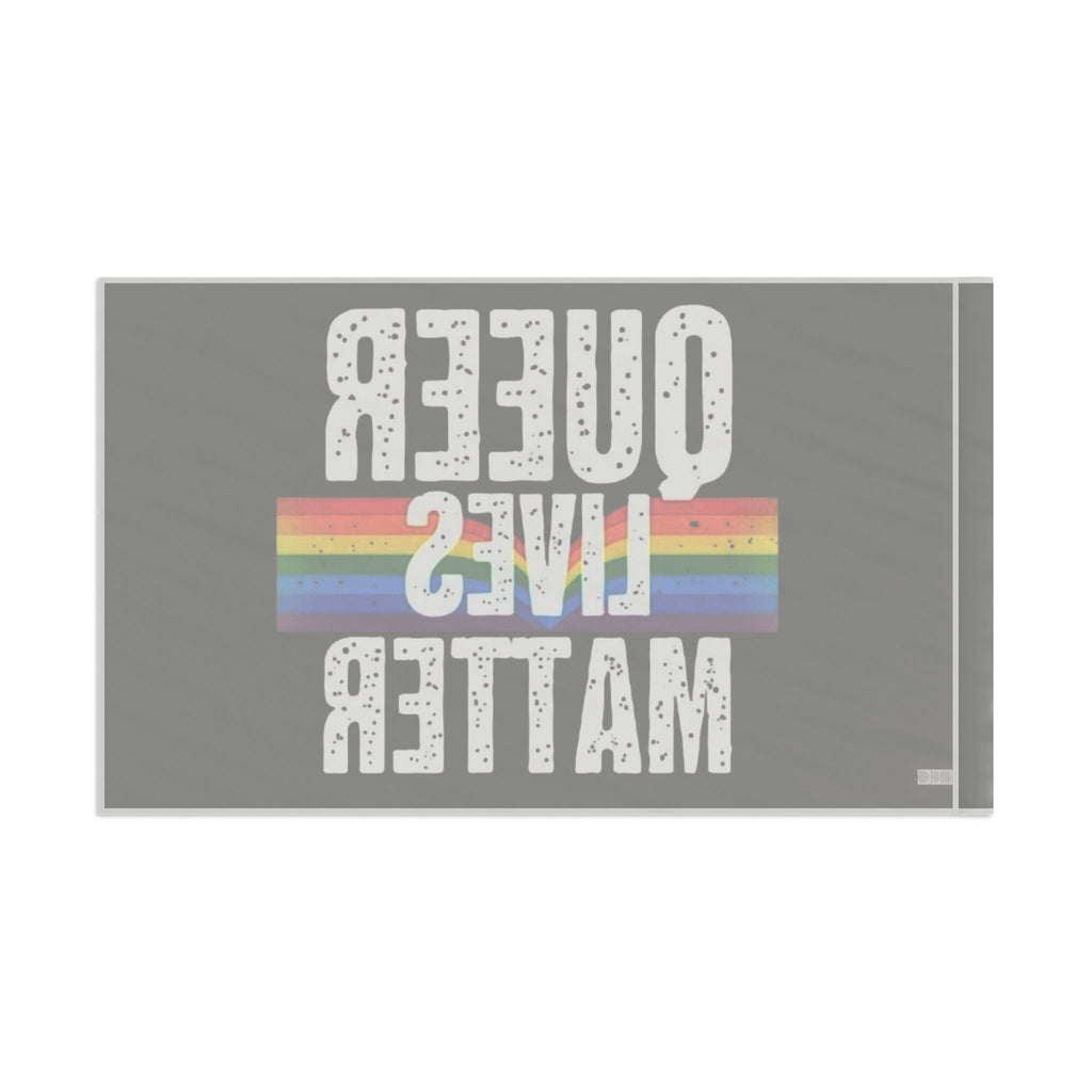 Queer Lives matter Flag - Aesthetic LGBTQ+ Banner for Celebration & Home Decor