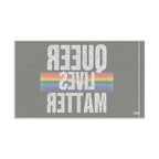 Queer Lives matter Flag - Aesthetic LGBTQ+ Banner for Celebration & Home Decor