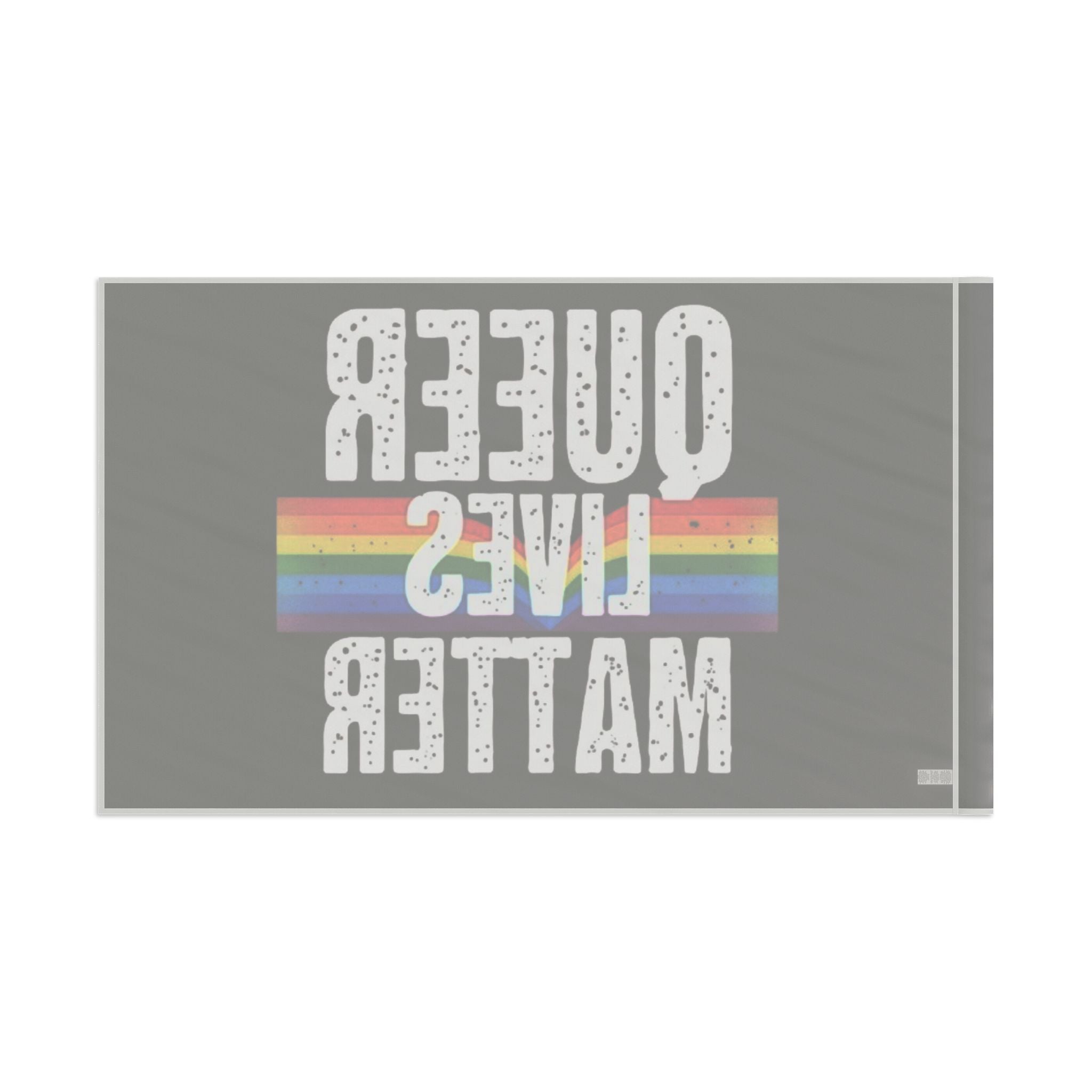 Queer Lives matter Flag - Aesthetic LGBTQ+ Banner for Celebration & Home Decor
