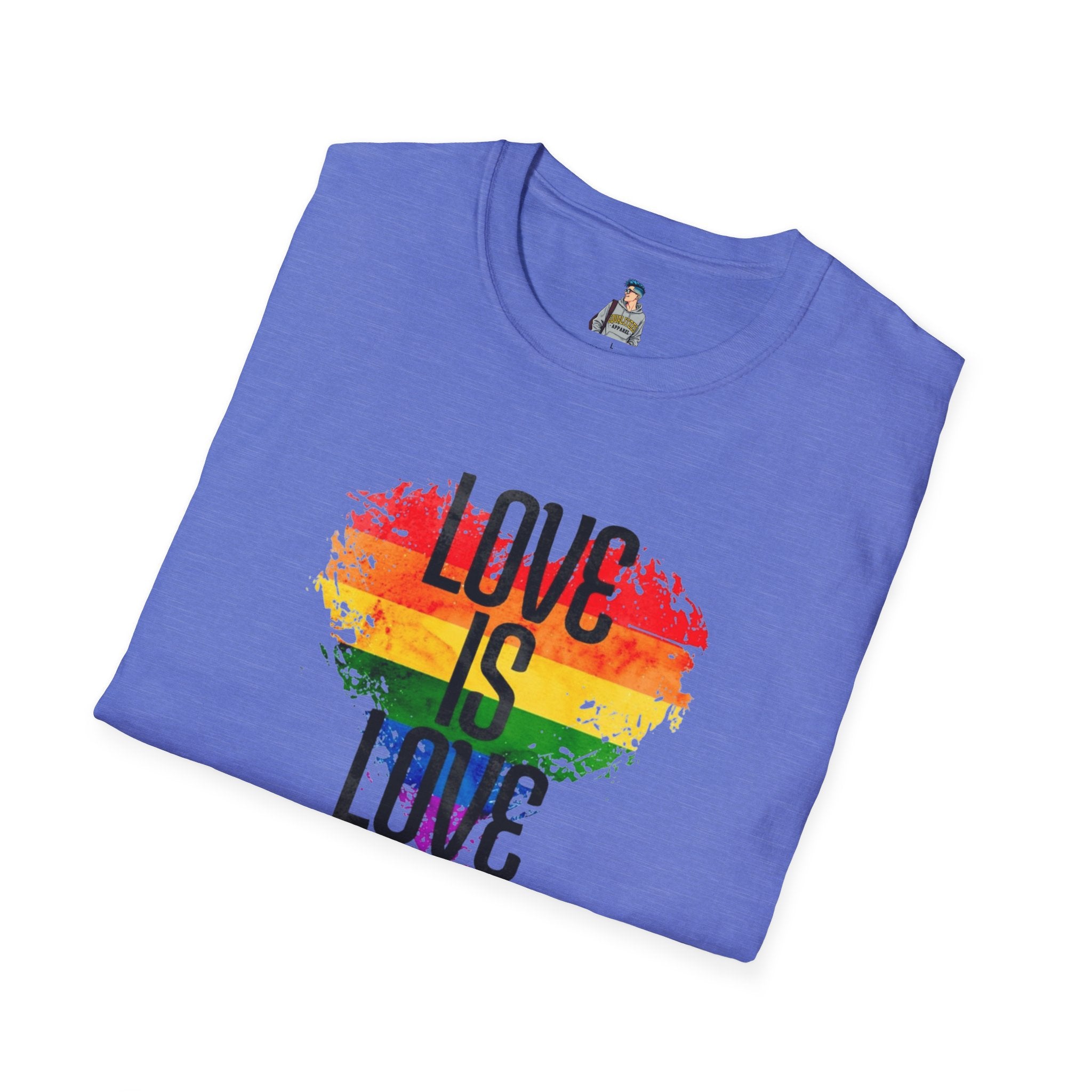 Pride Love Is Love Unisex Softstyle T-Shirt - EqualiTees.Me