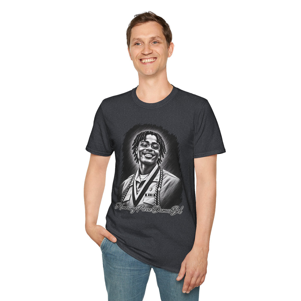 Smiling Portrait Front - In Memory of Pierre Damas Bel T-Shirt