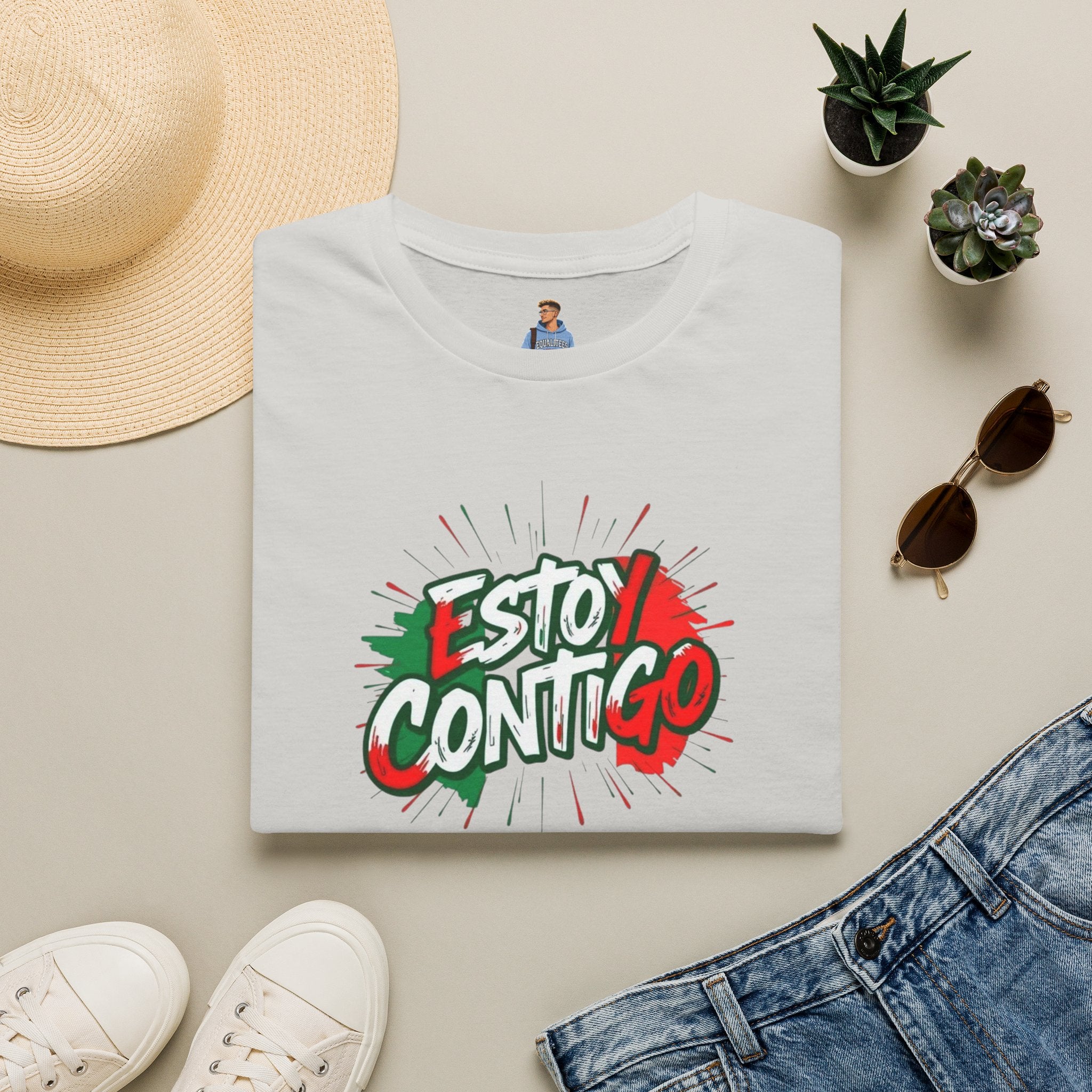 Immigrants Make America Great T-Shirt Estoy Contigo (I Am With You) Unisex Softstyle T-Shirt Classic Protest Tee