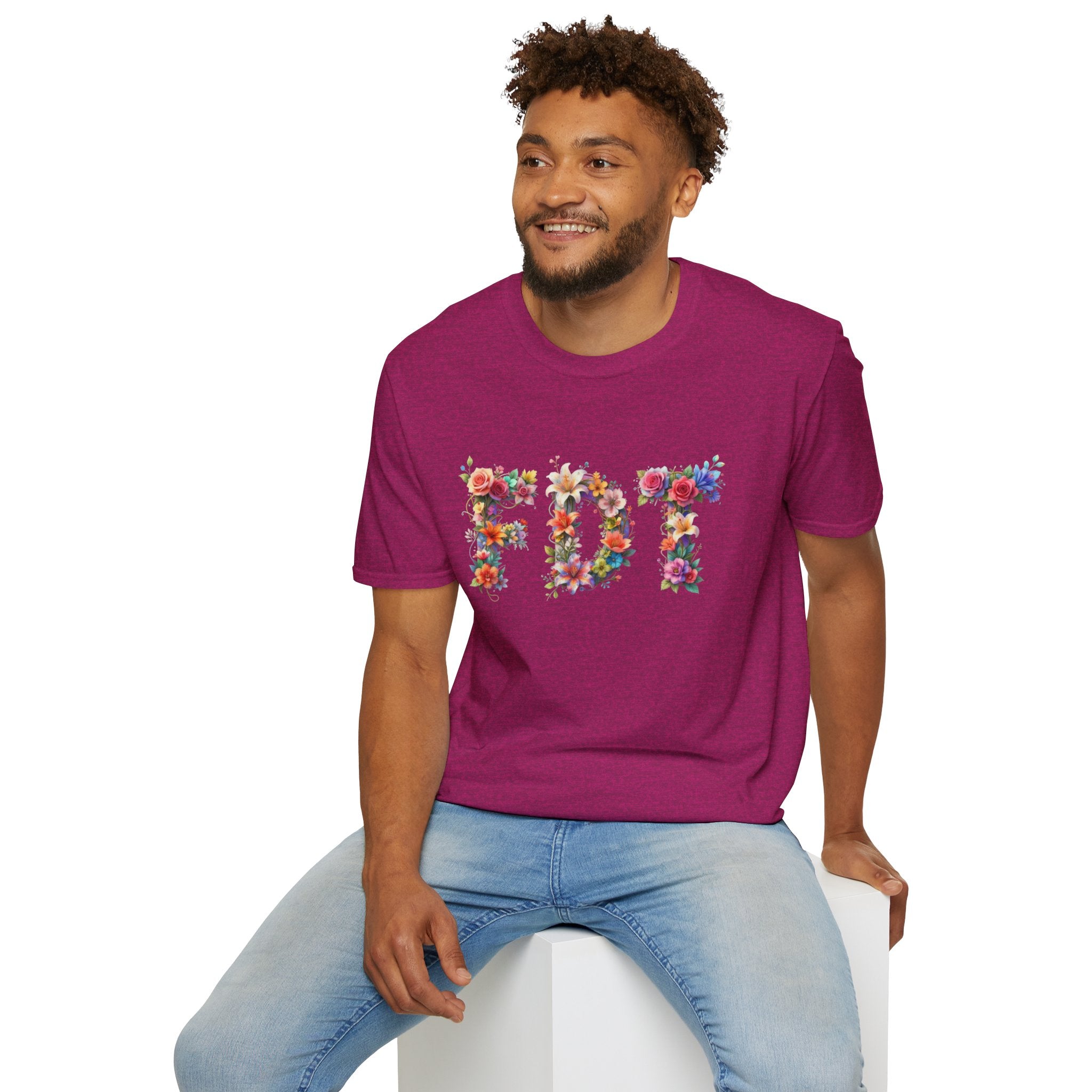 FDT Bold Floral Typography T-Shirt