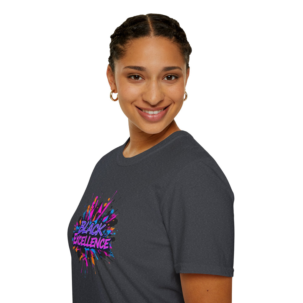 Unisex Softstyle T-Shirt - Black Excellence Graphic Tee