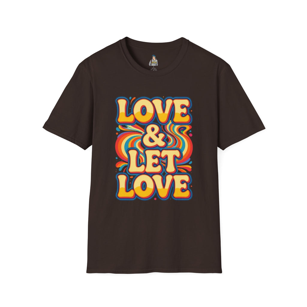 T-Shirt — "Love & Let Love" Retro Rainbow Peace Tee