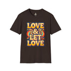 T-Shirt — "Love & Let Love" Retro Rainbow Peace Tee