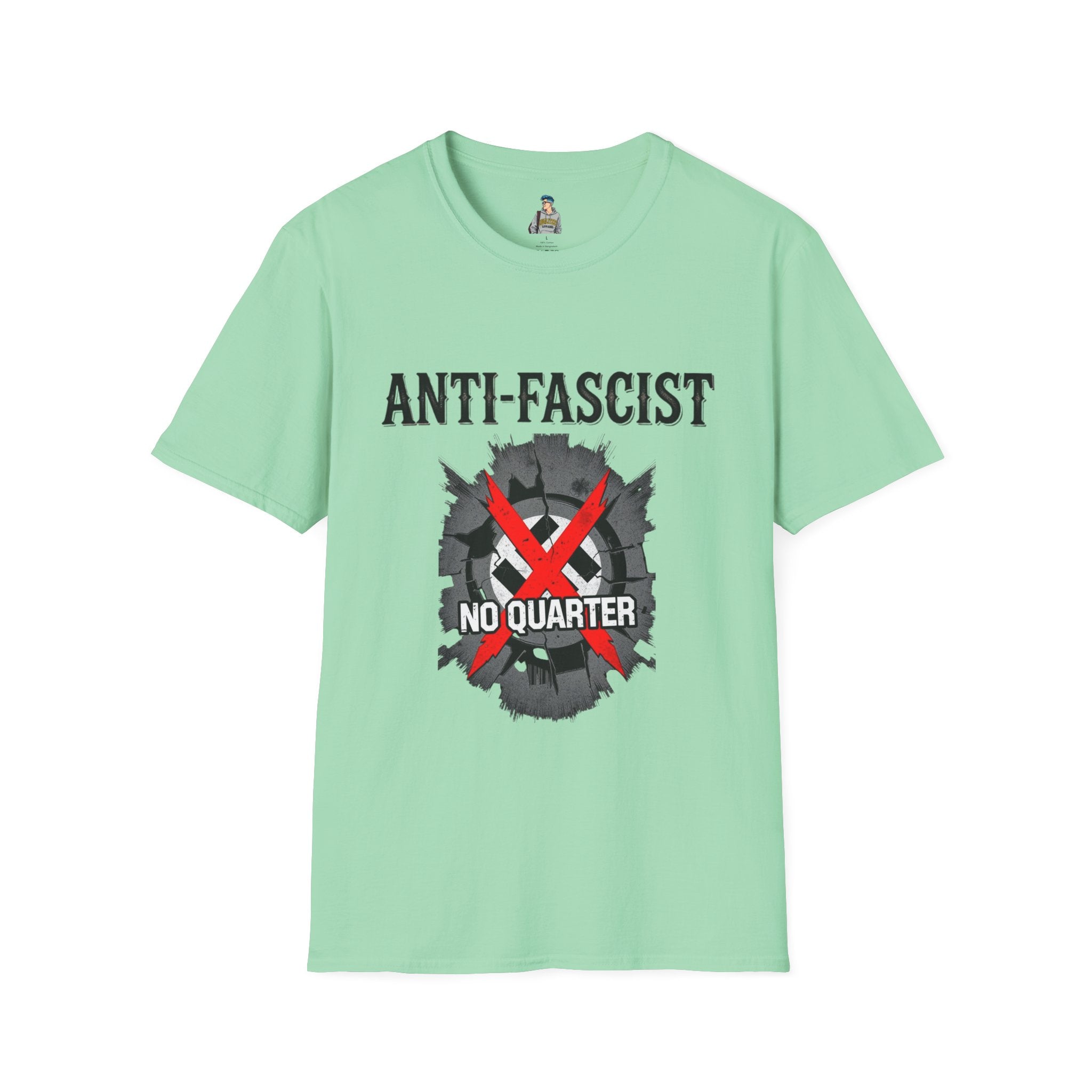Anti-Fascist T-Shirt — Front "ANTI-FASCIST" / Back "You’re Either Anti, Or You’re Fa."
