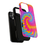Vibrant Tie-Dye Swirl Protective Tough Case for iPhone