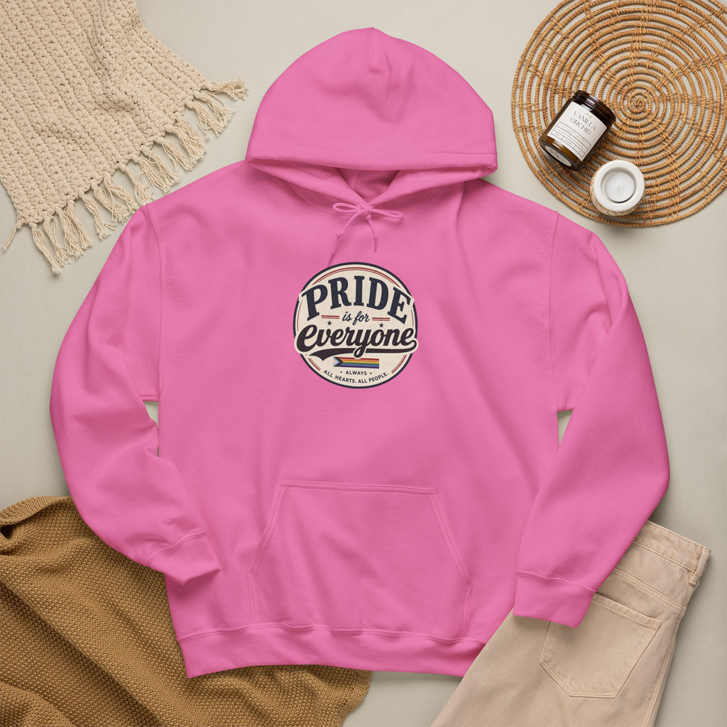 Pride Is For Everyone Pullover Hoodie — Vintage Graphic Inclusivity Sweatshirt
