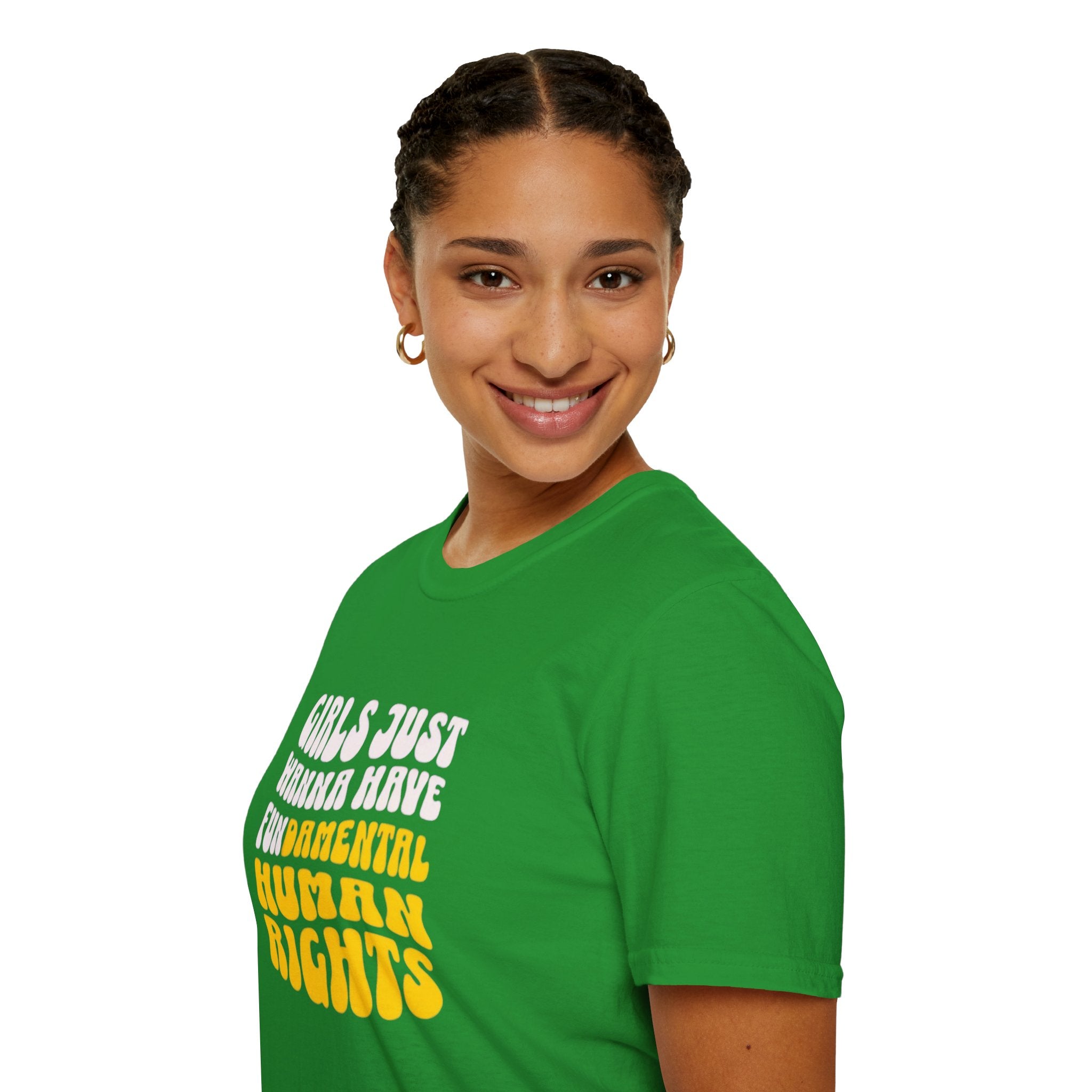 Girls Just Wanna Have Fundamental Human Rights Unisex Softstyle T-Shirt - EqualiTees.Me