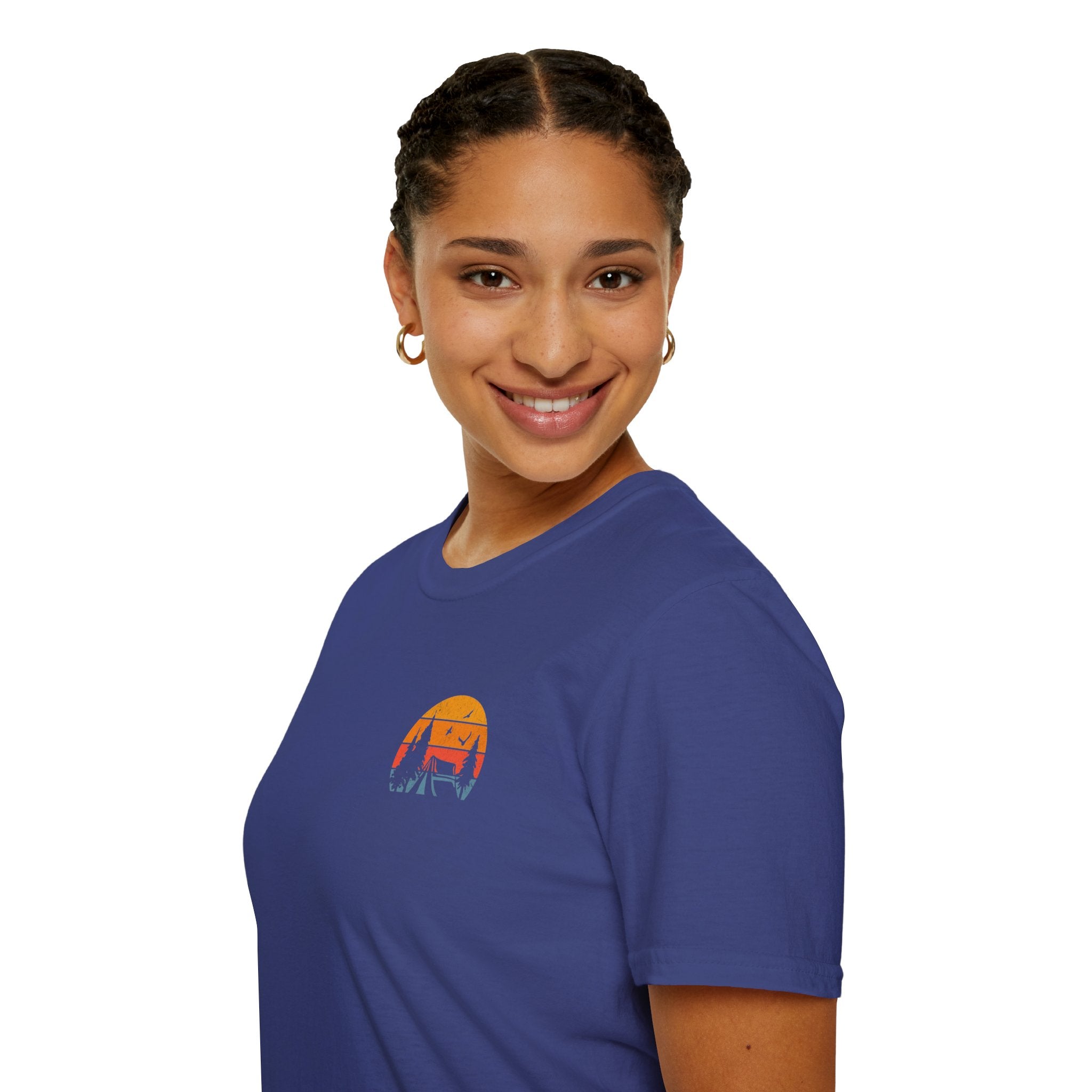 Unisex Softstyle T-Shirt - 'I'd Rather Be Camping' Adventure Tee