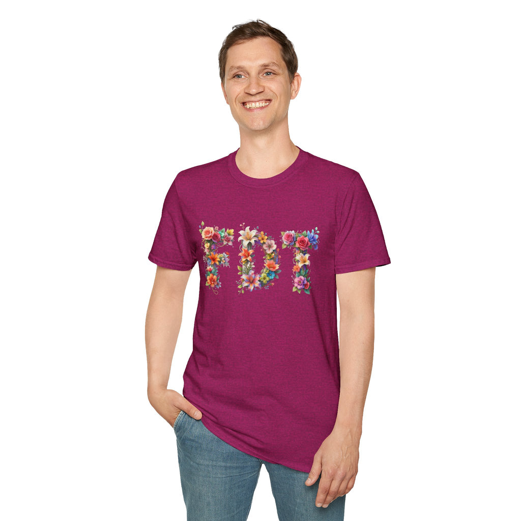 FDT Bold Floral Typography T-Shirt